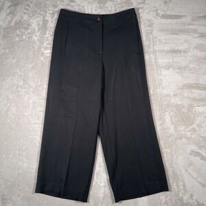Ann Taylor Women's Pants Kate Curvy Wide Leg Minimalist Office 6 Black